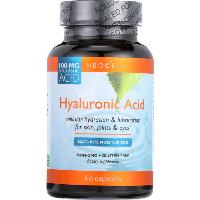 NEOCELL: Hyaluronic Acid Nature Moisturizer 100 mg Dietary Supplement, 60 capsules