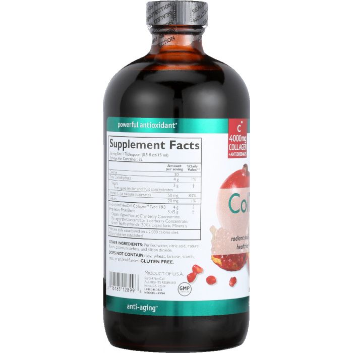 NEOCELL: Collagen+C Pomegranate Liquid, 16 oz