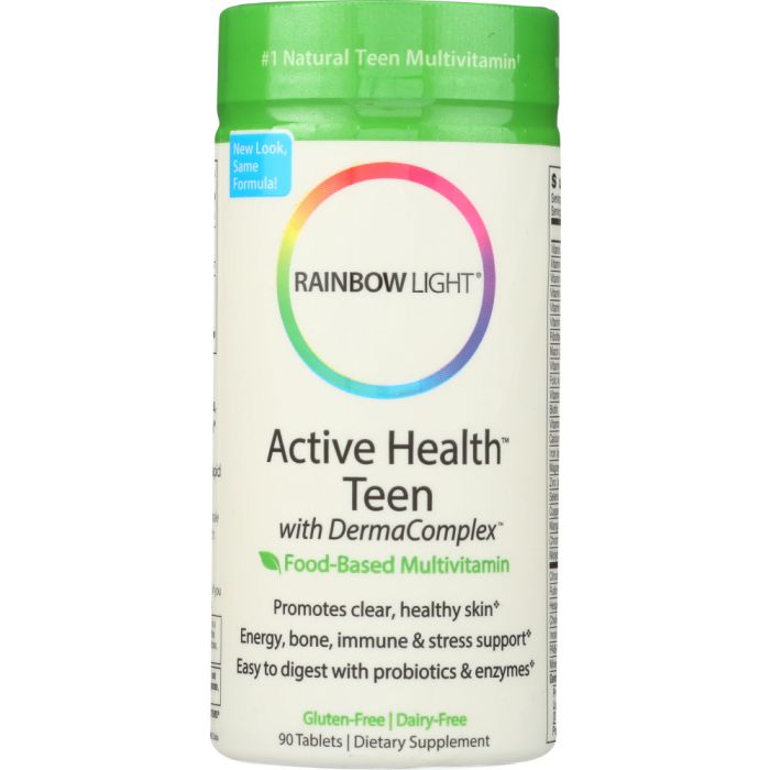 RAINBOW LIGHT: Active Health Teen with Derma Complex Food-Based Multivitamin, 90 Tablets
