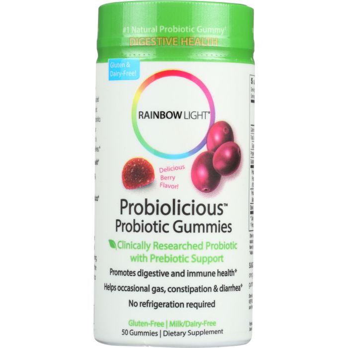 RAINBOW LIGHT: Probiolicious Probiotic Gummies Berry, 50 Gummies