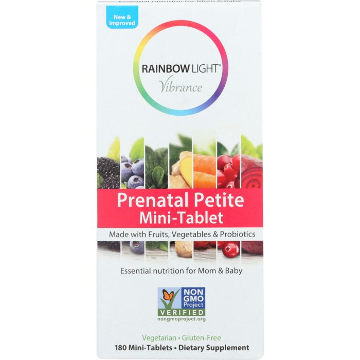 RAINBOW LIGHT VIBRANCE: Prenatal Petite Mini-Tab Multivitamin, 180 tb