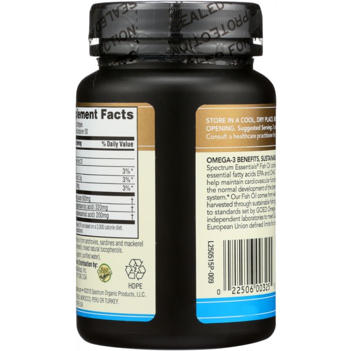 SPECTRUM ESSENTIAL: Fish Oil Omega-3 1000 mg, 100 Softgels