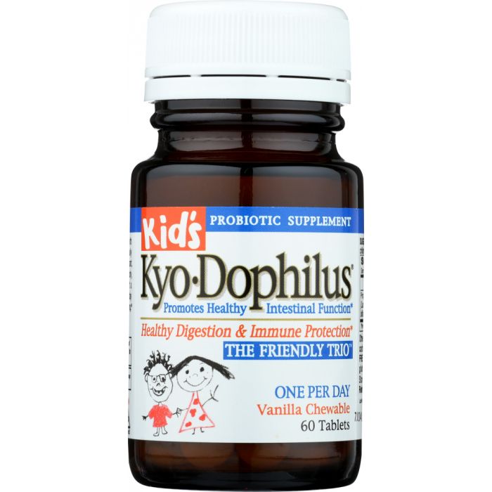 KYOLIC: Kid's Kyo-Dophilus Chewable Vanilla 1 Billion cells, 60 Tablets