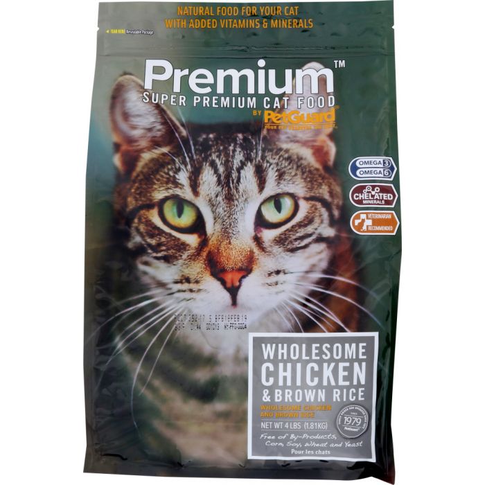 PETGUARD: Super Premium Cat Food Chicken and Brown Rice, 4 lb