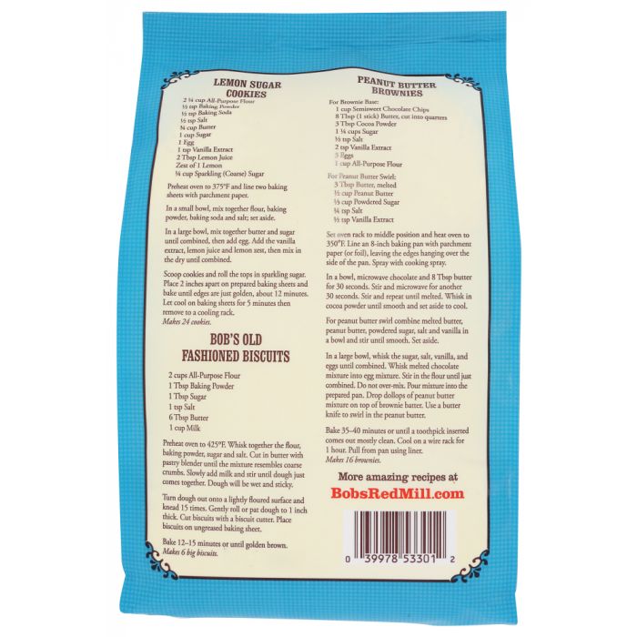 BOB'S RED MILL: Unbleached All-Purpose White Flour, 5 lb