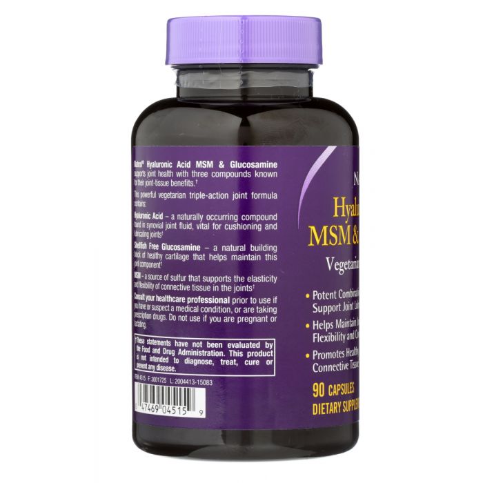 NATROL: Hyaluronic Acid MSM & Glucosamine, 90 Capsules
