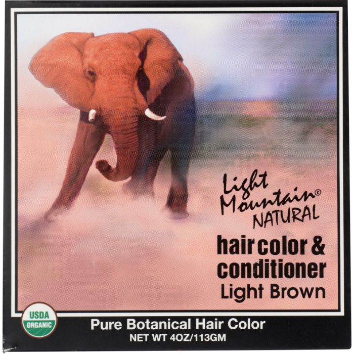 LIGHT MOUNTAIN: Natural Hair Color & Conditioner Light Brown, 4 oz
