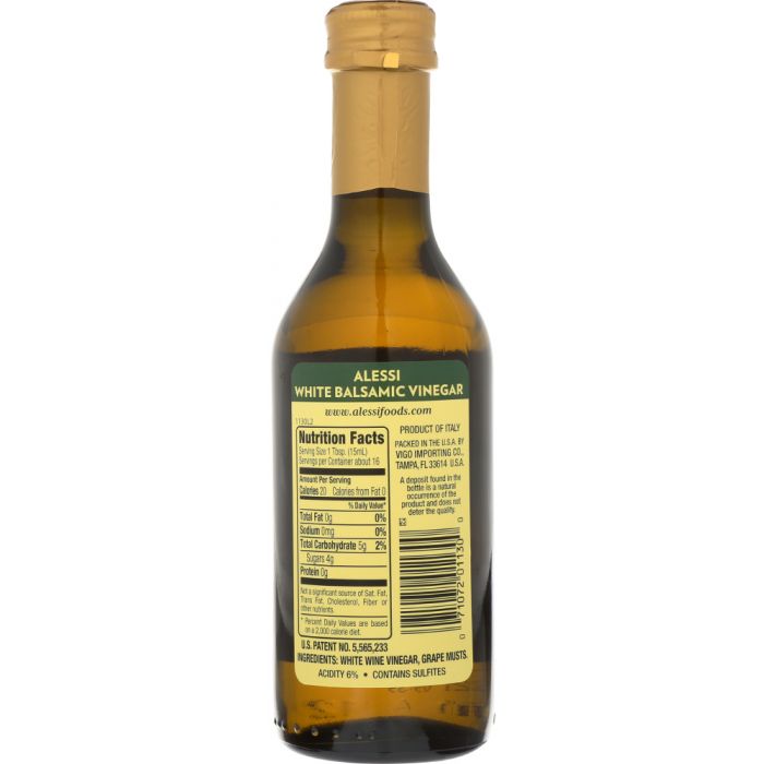 ALESSI: White Balsamic Vinegar, 8.5 Oz