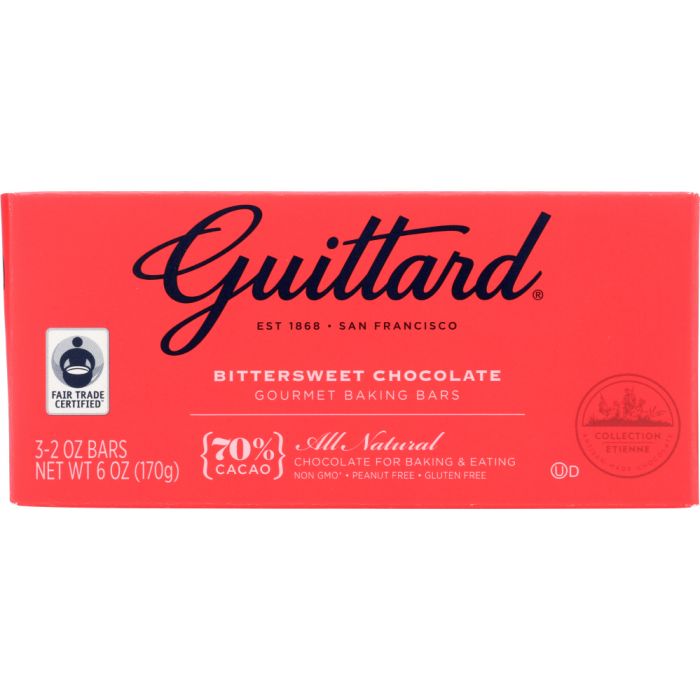 GUITTARD: Bittersweet Chocolate Gourmet Baking Bars, 6 oz