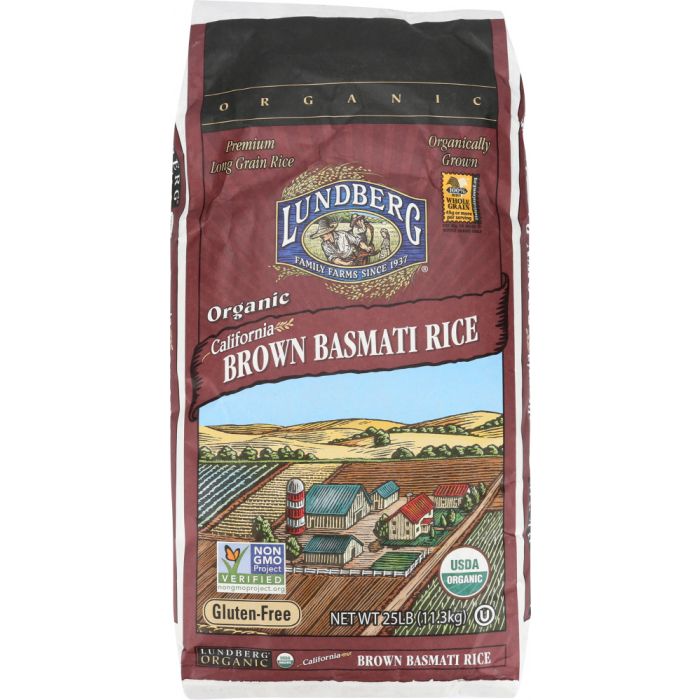 LUNDBERG: Brown Basmati California Organic, 25 lb