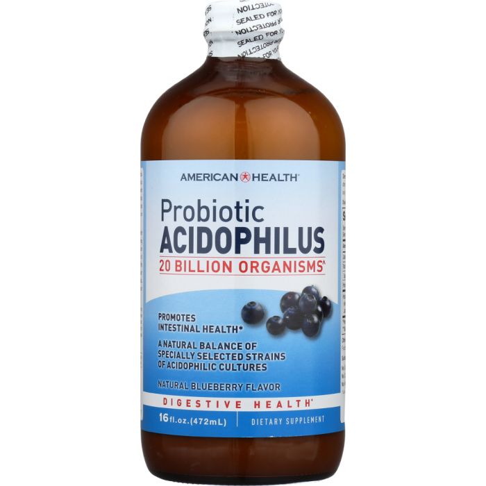 AMERICAN HEALTH: Probiotic Acidophilus Blueberry, 16 Oz