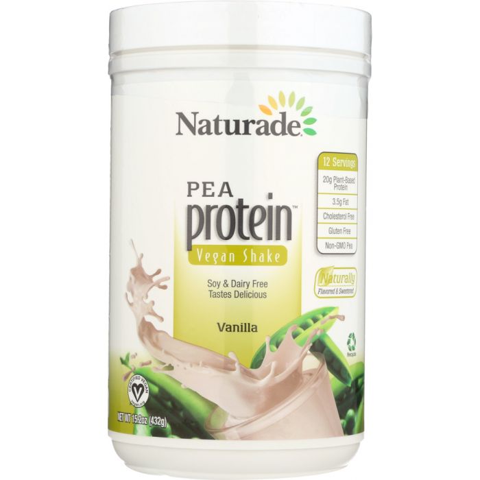 NATURADE: Pea Protein Vegan Shake Vanilla, 15.66 Oz