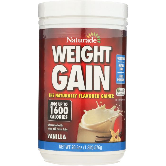NATURADE: Weight Gain Instant Nutrition Drink Mix Vanilla, 20.3 oz