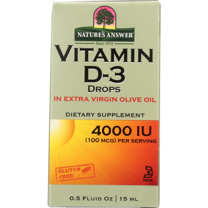 NATURES ANSWER: Vitamin D-3 Drops 4000 IU, 0.5 fo