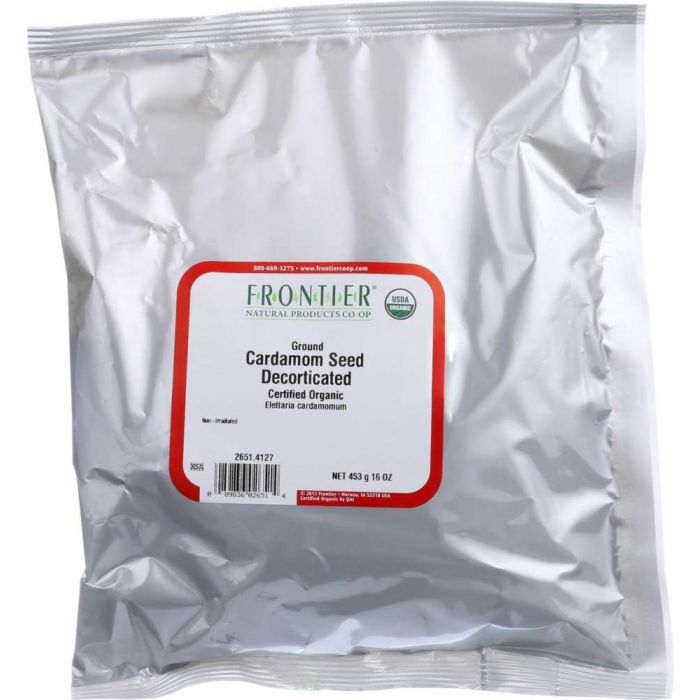 FRONTIER: Organic Decorticated Cardamom Seed Powder, 16 oz