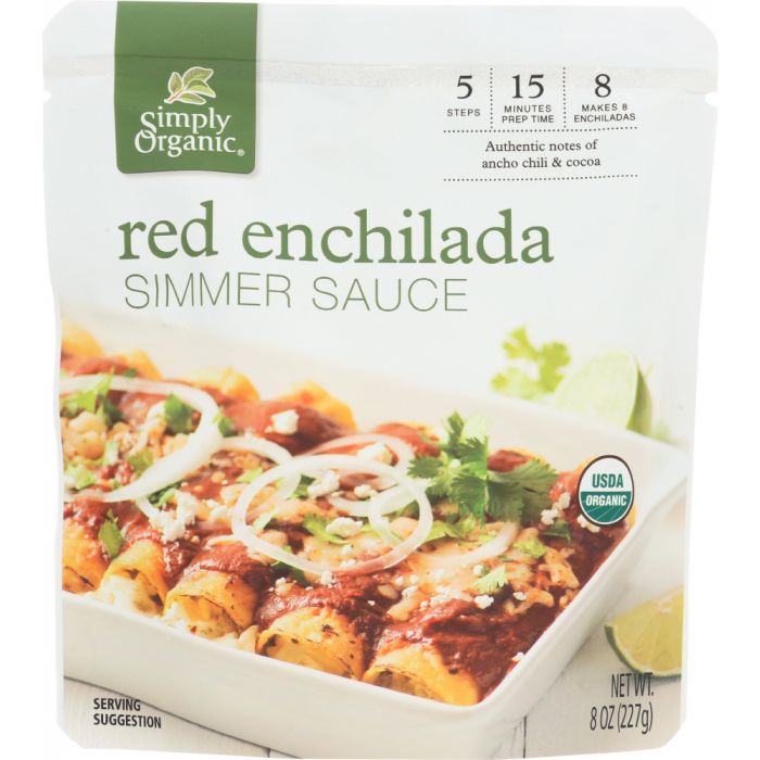 SIMPLY ORGANIC: Sauce Red Enchilada Simmer Organic, 8 oz