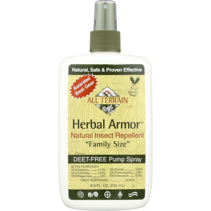 ALL TERRAIN: Spray Insect Repellent Herbal Armor, 8 oz