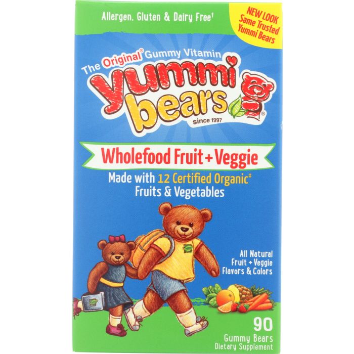 YUMMI BEARS: Wholefood + Antioxidants, 90 Gummy Bears