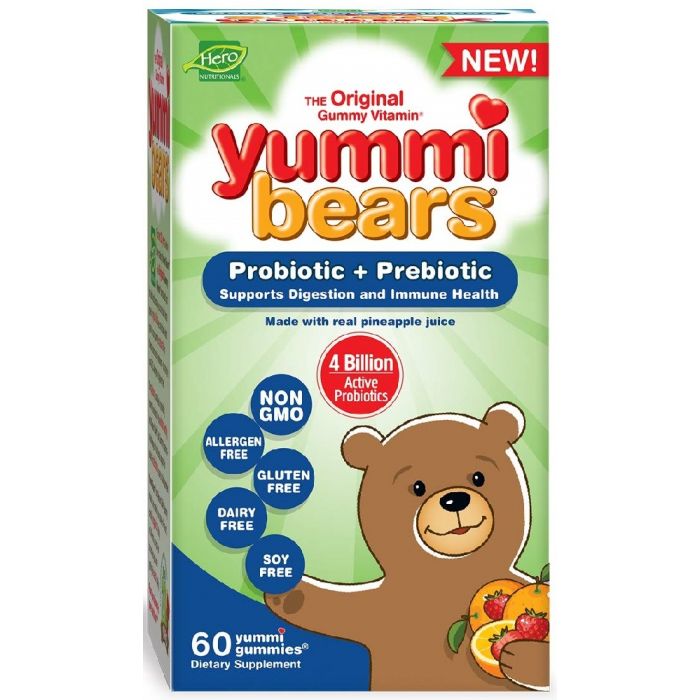 YUMMI BEARS: Probiotic and Prebiotic Gummy Vitamins, 60 pc