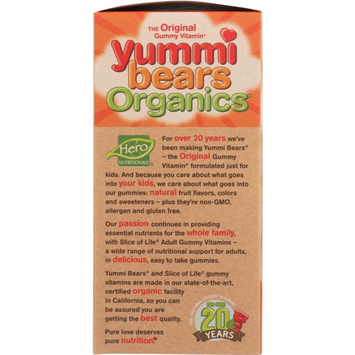 YUMMI BEARS: Vitamin C Gummy Organic, 60 pc