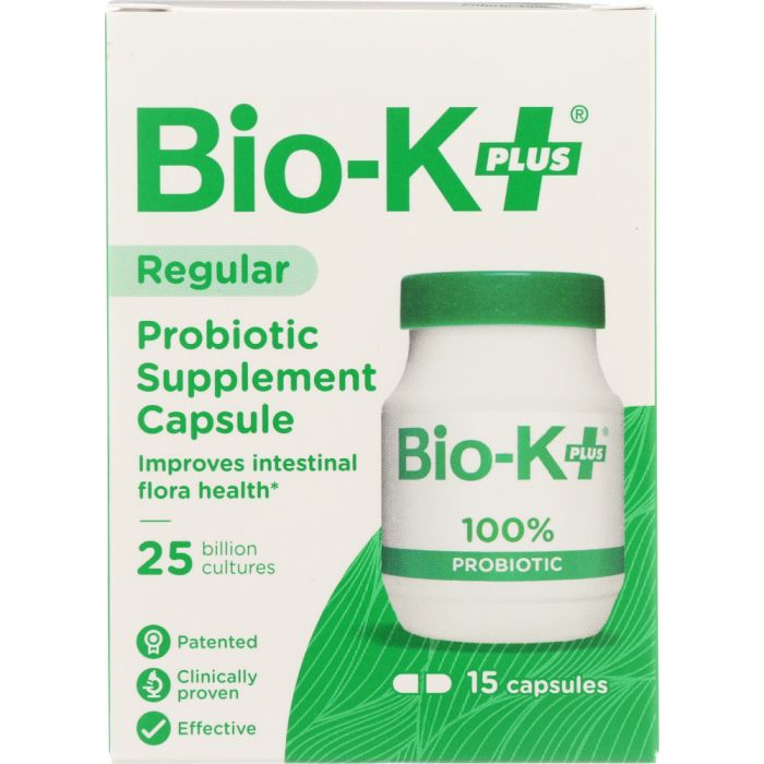 BIO K: Pobiotic Supplement Capsule Regular 25 Billion Cultures, 15 cp
