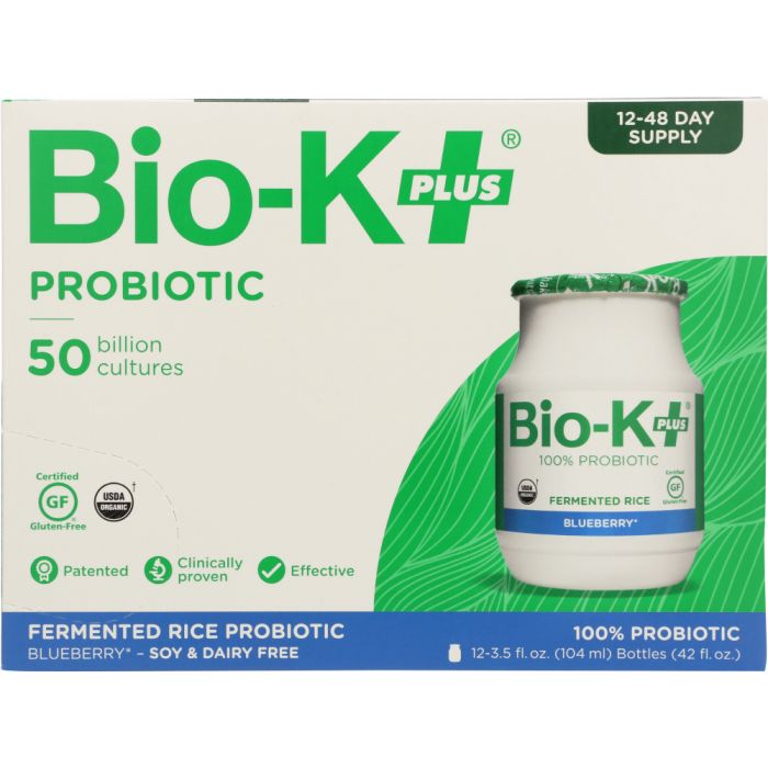 BIO K PLUS: Fermented Rice Probiotic Blueberry 12 Pack, 42 oz
