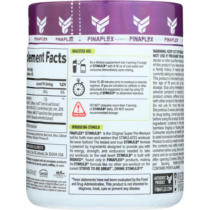 REDEFINE NUTRITION LLC: Stimul8 Original Super Pre Workout Powder, 240 gm