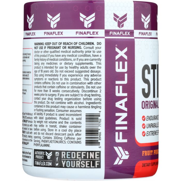 REDEFINE NUTRITION LLC: STIMUL8, Original Super Pre Workout Powder Fruit Punch, 240 gm