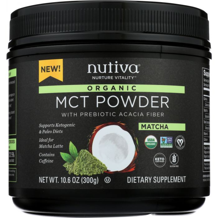 NUTIVA: Organic MCT Powder Matcha, 10.6 oz