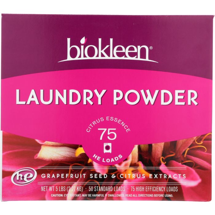 BIO KLEEN: Laundry Powder Grapefruit Seed And Citrus Extract, 5 lb