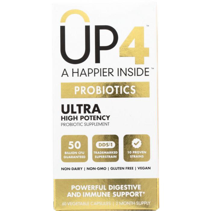UP4: Ultra Probiotics with DDS-1 50 billion CFU, 60 Vegetable Capsules