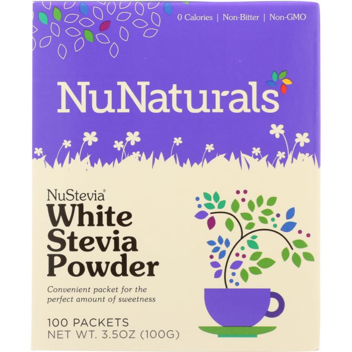 NUNATURALS INC: White Stevia Powder Sweetener 100, 100 pk