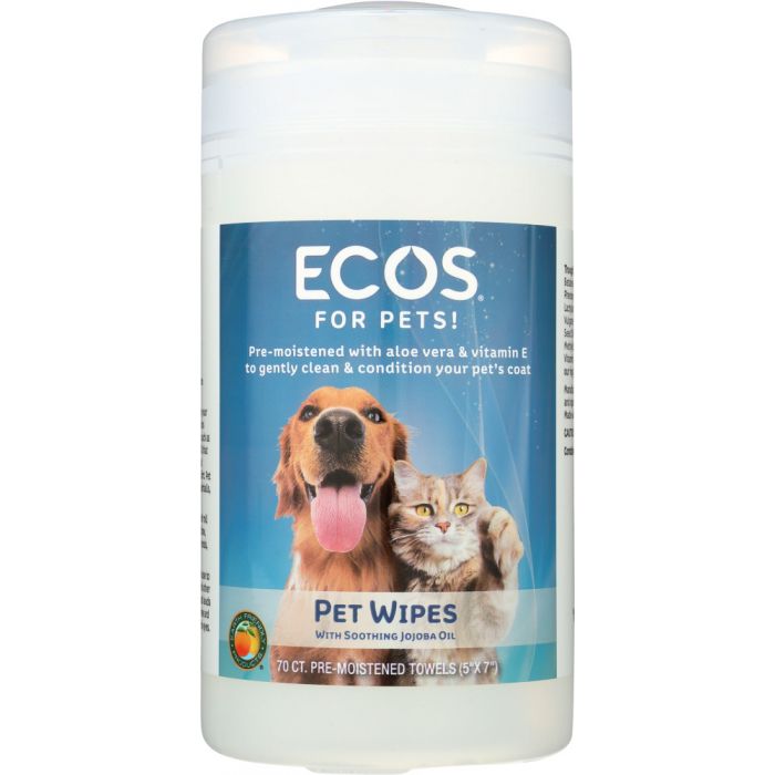 ECOS FOR PETS: Pet Wipes, 70 ct