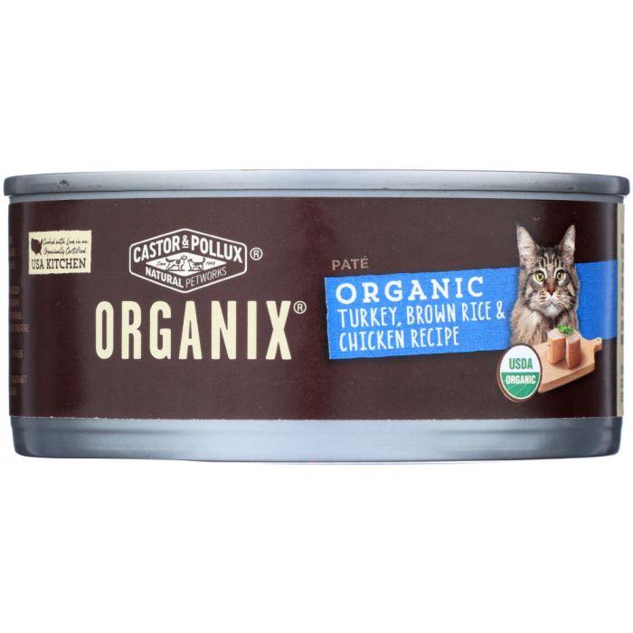 CASTOR & POLLUX: Organix Organic Adult Canned Cat Food Turkey Brown Rice and Chicken, 5.5 oz