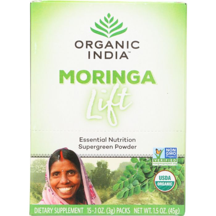ORGANIC INDIA: Moringa Lift Powder, 15 pcs