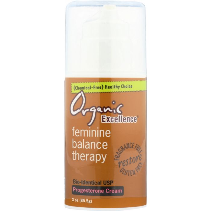 ORGANIC EXCELLENCE: Feminine Balance Therapy Progesterone Cream, 3 oz