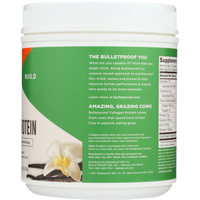 BULLETPROOF: Vanilla Collagen Protein Powder, 17.6 oz