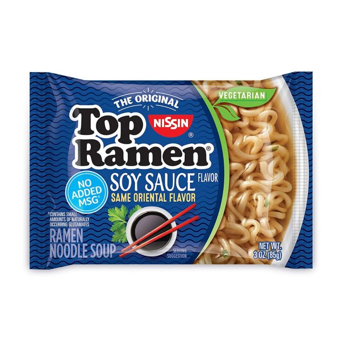 NISSIN: Noodles Ramen Soy Sauce, 2.963 oz