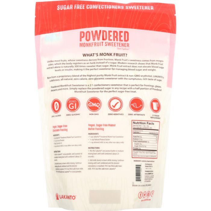 LAKANTO: Sweetener Powdered, 16 oz