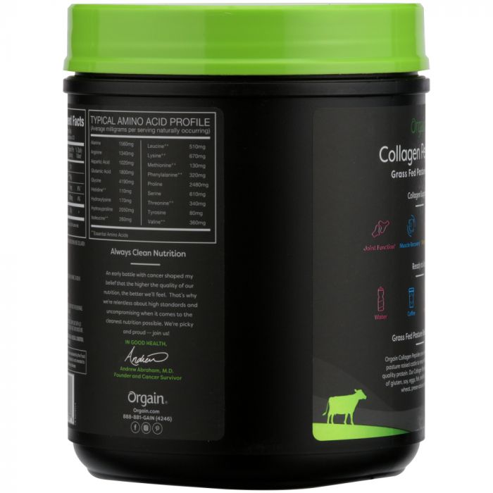 ORGAIN: Collagen Peptides Powder Organic Grass Fed, 1 lb