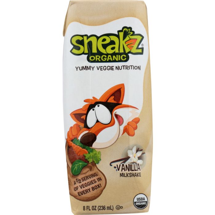 SNEAKZ: Drink Milk Shake Vanilla Organic, 8 oz