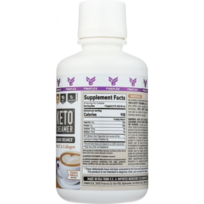 REDEFINE NUTRITION LLC: Creamer Ketogenic Collagen French Vanilla, 16 oz