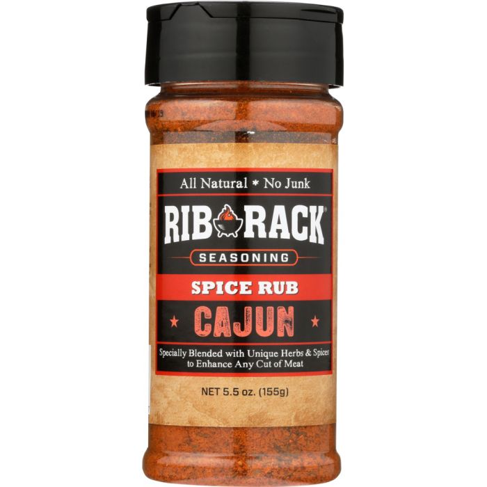 RIB RACK: Cajun Spice Rub Seasoning, 5.5 Oz