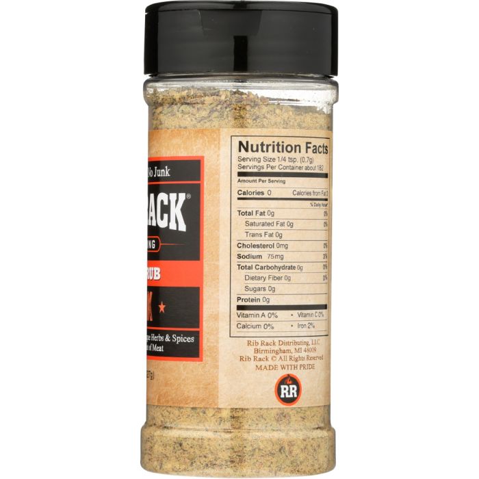 RIB RACK: Spice Rub Seasoning Pork, 4.5 oz