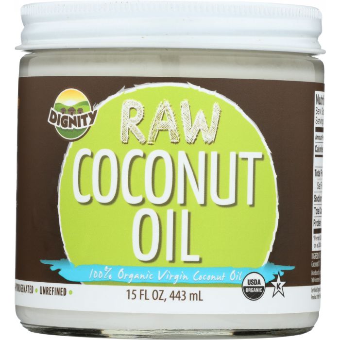DIGNITY COCONUTS: Raw Coconut Oil Organic & Virgin, 15 oz