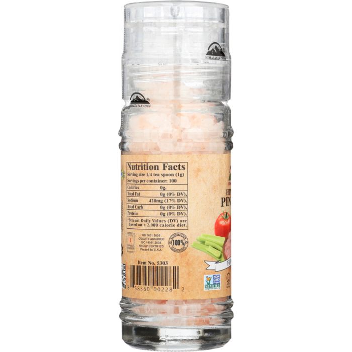 HIMALAYAN CHEF: Grinder Salt Himalayan Pink Refill, 3.53 oz