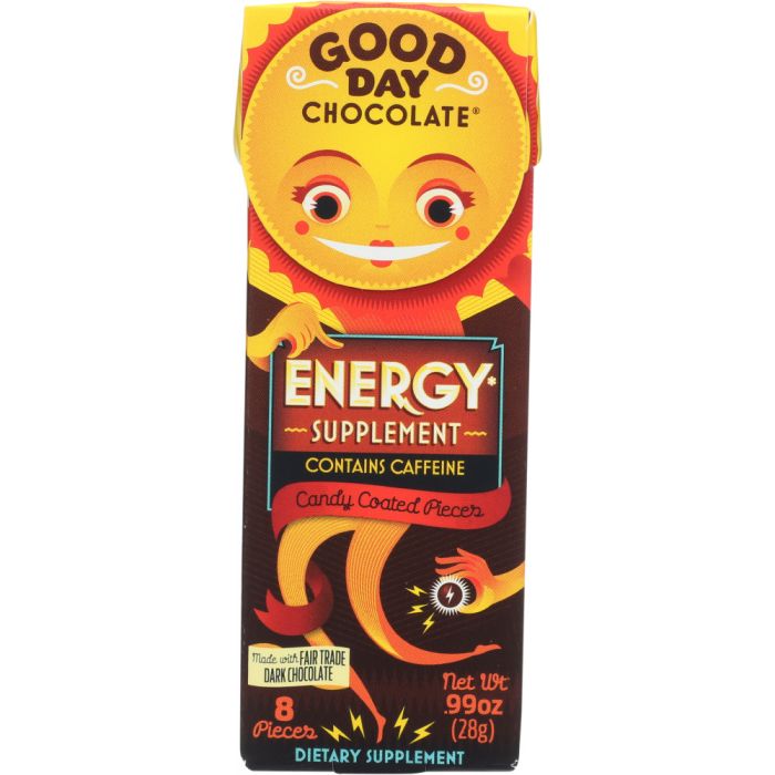 GOOD DAY CHOCOLATE: Energy Chocolate Supplement, 0.99 oz