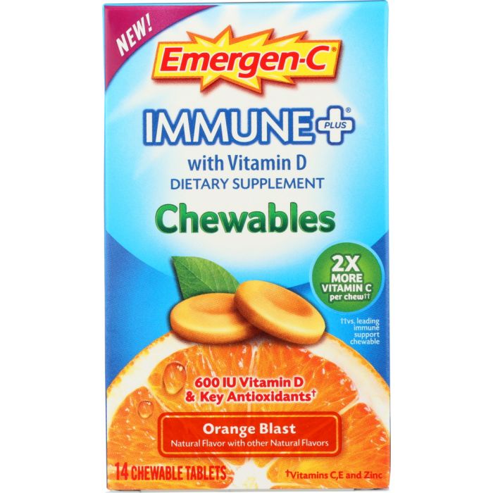 ALACER: Emergn-C Immune Orange Chewable, 14 pc