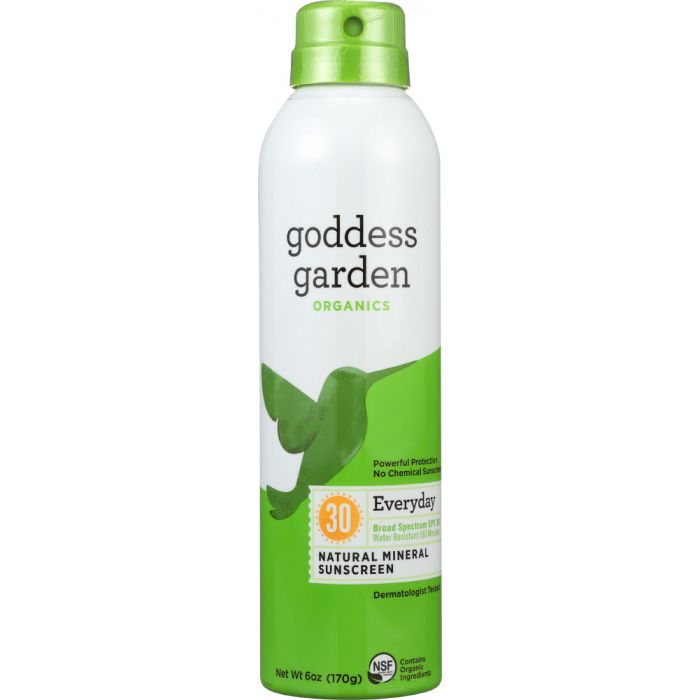 GODDESS GARDEN: Organics Everyday Natural Sunscreen SPF 30, Non-Aerosol, Biodegradable, Reef Safe, Non-GMO, 6 oz