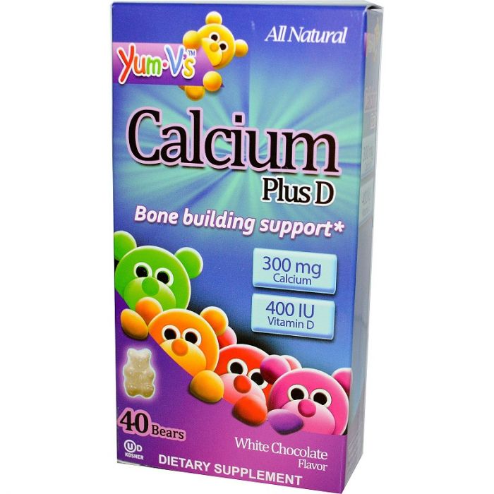 YUM-VS: Vitamin D Plus Calcium White Chocolate, 40 pc